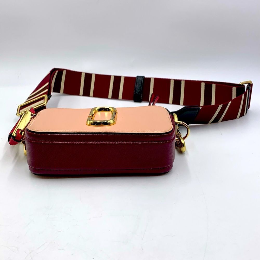 Auth Marc Jacobs Pink Beige Snapshot Crossbody Camera Bag Preloved Very Good - Picture 4 of 13